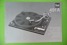 Bedienungsanleitung-Operator's Manual für Dual 491 A ,ORIGINAL