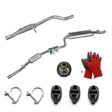 Komplette Auspuff + Anbausatz