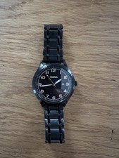 Original Fossil Uhr In Schwarz Edelstahl