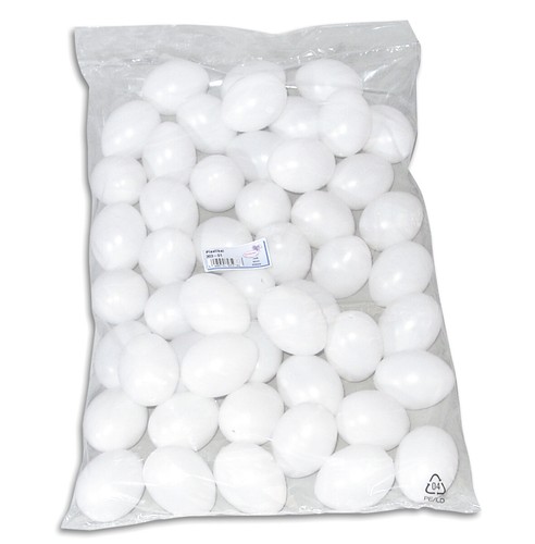 100 kunststoff eier weiß - eier,