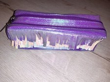 Faulenzer Mäppchen Stifte Mäppchen Federmappe Schlamperrollen Lila 2 Fächer