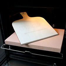 PIZZASTEIN / BROTBACKSTEIN 40x30x3 cm mit Schaufel - B-Ware