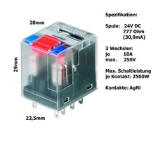 Umschaltrelais geeignet für Drake  L-4, L-4B, L-7 und L75 PAs .  3x um, je 10A