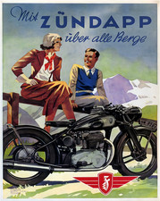 Zündapp Motorrad Poster 1938