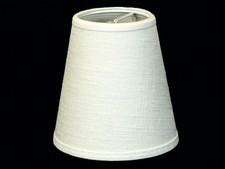 Lampenschirm Schlicht  Aufsteckschirm Leinen weiß E14 Kronleuchter  Klemmschirm