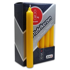 2er Pack Tafelkerzen goldgelb