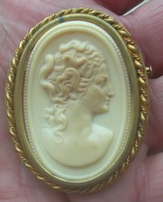 alte Kamee Brosche aus