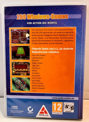 Rom 200 windows games - cd, windows-games
