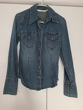 H&M Jeans-Hemd, Bluse, blau