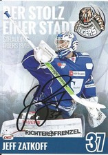 Jeff Zatkoff / Straubing Tigers / Saison 2018-2019 / Autogrammkarte