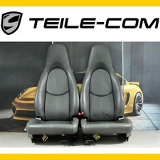 Porsche 987 Boxster / Cayman Sitze manuell / Leder Steingrau Set L+R