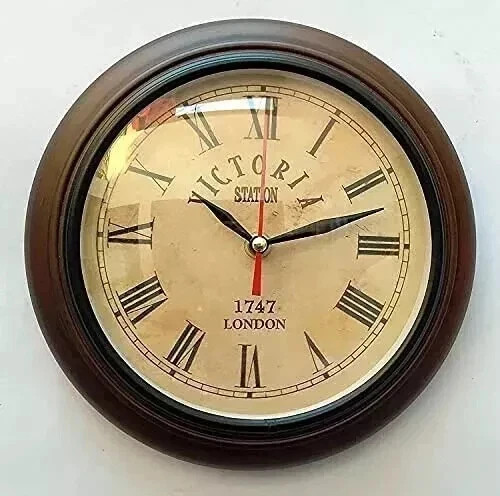 Holzuhr tiefglas wanduhr - tiefglas,