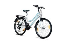 24 zoll Kinderfahrrad City Bike   21 Gang  mädchenfahrrad city bike Weiss türkis