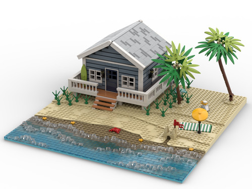 Strandhaus aus lego - strandhaus,