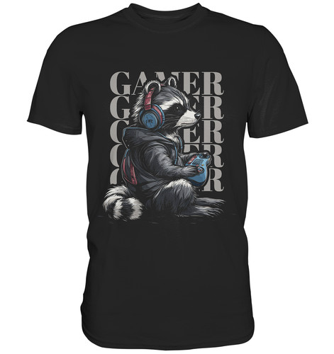 Gamer waschbär shirt - gamer,