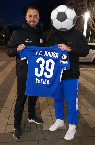 Hansa rostock matchworn trikot - hansa,