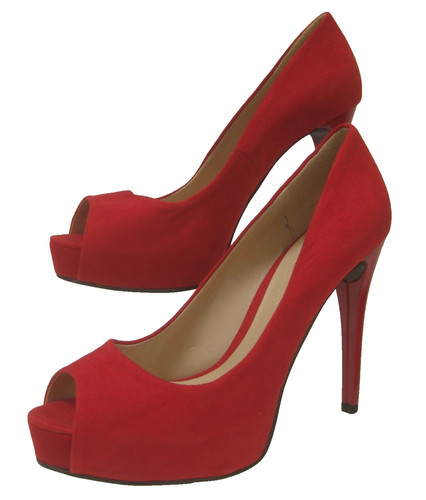 Rote stiletto schuhe peeptoe - stiletto,