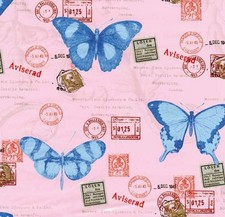 Klebefolie - Möbelfolie Rosa Schmetterlinge - 45 cm x 200 cm Dekorfolie Folie