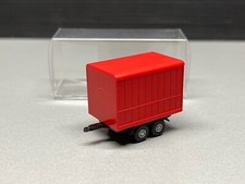 PKW Tandem Anhänger Doppel Achs Auto Bau Grosser Allzweck Trailer rot H0 1:87 