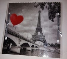 Windlicht aus Serviettentechnik Eiffelturm