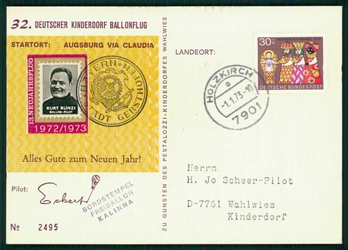 Brd bund ballonpost 1973 - bund, 32