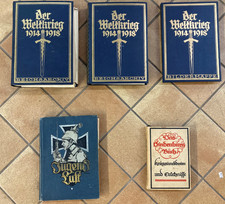 5 Bücher - 1.WK Büchersammlung Hindenburg Erlebnisse Kriegsanekdoten Bildermappe