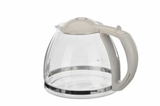 Glaskanne mit Deckel hellgrau