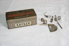 Alte Blechdose Kayser Pfälzische Nähmaschinen u. Fahrräder Fabrik Kaiserslautern