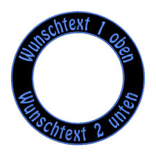 Rückenaufnäher Kreis 29cm 2 Wunschtexte rund Aufnäher Patch MC Metal Biker Kutte
