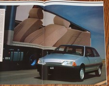 1987 Citroen AX Prospekt brochure n 2CV BX CX Xantia XM GS