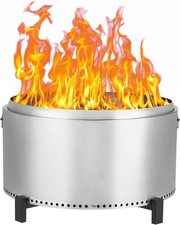 Feuerschale 81cm Rauchfreie Feuerkorb mit Abnehmbare Ascheplatte Edelstahl