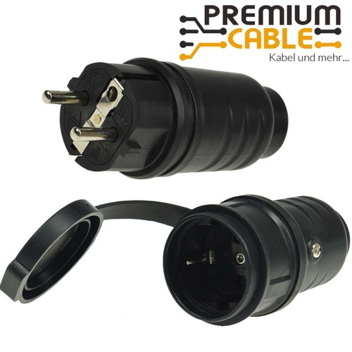Schuko stecker kupplung ip44 - stecker,