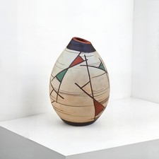 SAWA Keramik Vase Ritzdekor