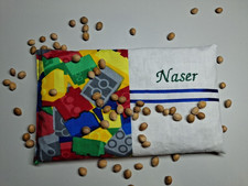 Kirschkernkissen Kissen Wärme Körnerkissen Legosteine Advent Geschenk Wichteln