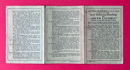 Merkblatt kurze