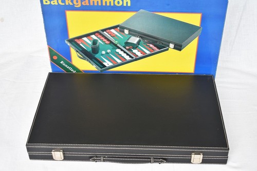 Backgammon kunstleder groß - kunstleder,