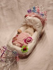 Geschenk für Mädchen, Windeltorte, Baby, Schnullerkette, Neugeborenes Socken Set