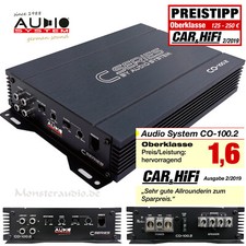 AUDIO SYSTEM CO100.2 320 Watt RMS 2-Kanal Verstärker Auto PKW Endstufe