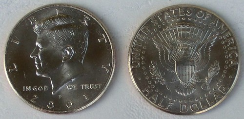 Usa kennedy half dollar 2001 - usa, p