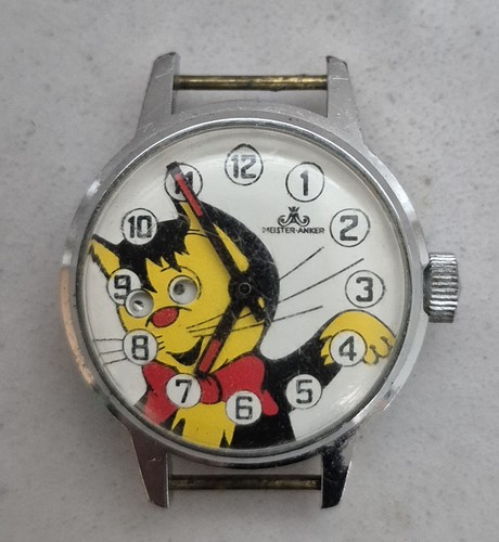 Ddr wackelaugen uhr - uhr, katze