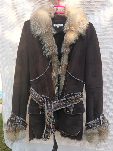 Balmain schaffelljacke - schaffelljacke, xl