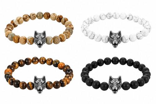 Edelstein armband wolf - edelstein,