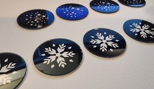 9x Glas Gobos Weihnachten 27mm