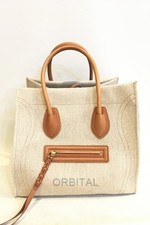 Celine Luggage Phantom Tote Bag 169952 Jute Leder Leinen groß beige/braun