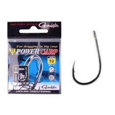 Gamakatsu Powercarp Eyed Hooks Black | 10 Stk. Scharfe Öhr Karpfen Einzel Haken