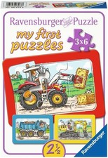 Ravensburger Kinderpuzzle - 06573 Bagger, Traktor und Kipplader - My First