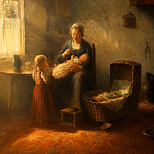 Gerahmtes gemälde mutter - gerahmtes,