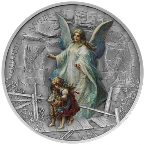 Silbermünze schutzengel 2023 - schutzengel,