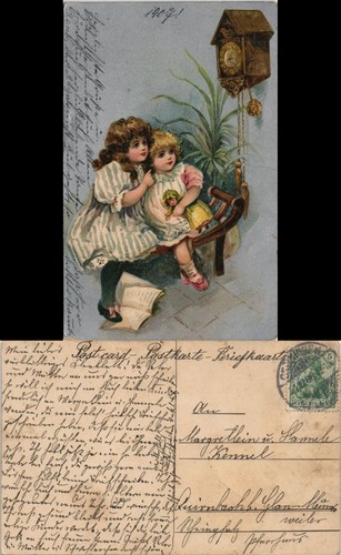 Ansichtskarte kinder mädchen - ansichtskarte,