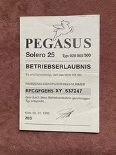 Betriebserlaubnis Pegasus